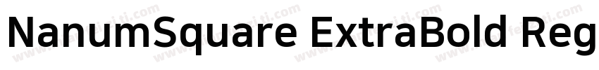 NanumSquare ExtraBold Regular字体转换